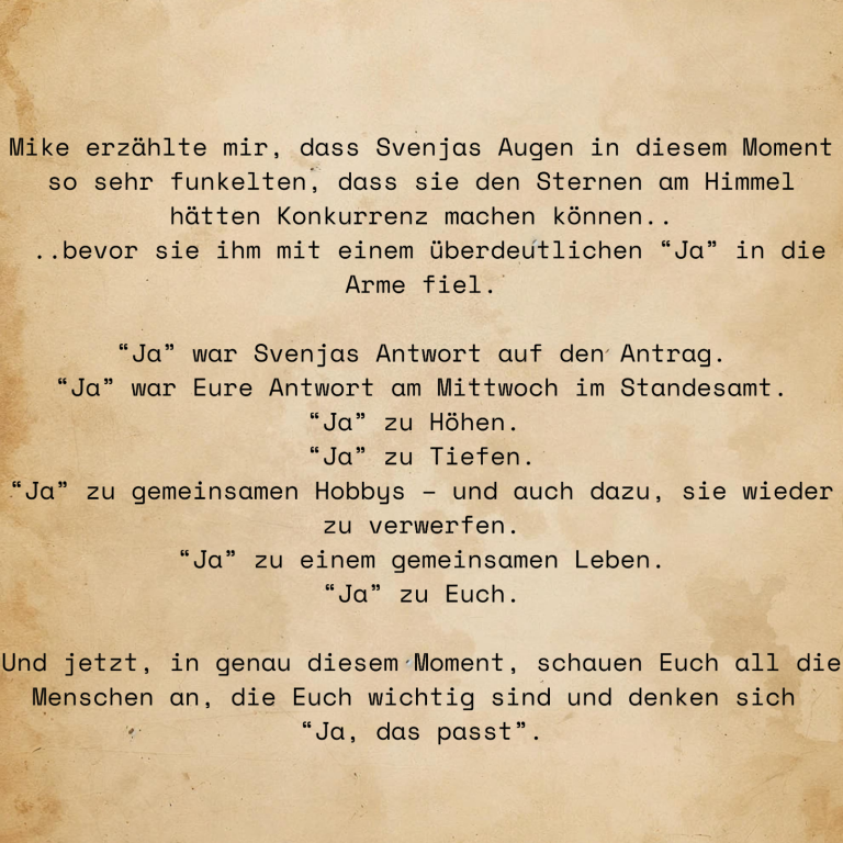 Beispiel Traurede NRW